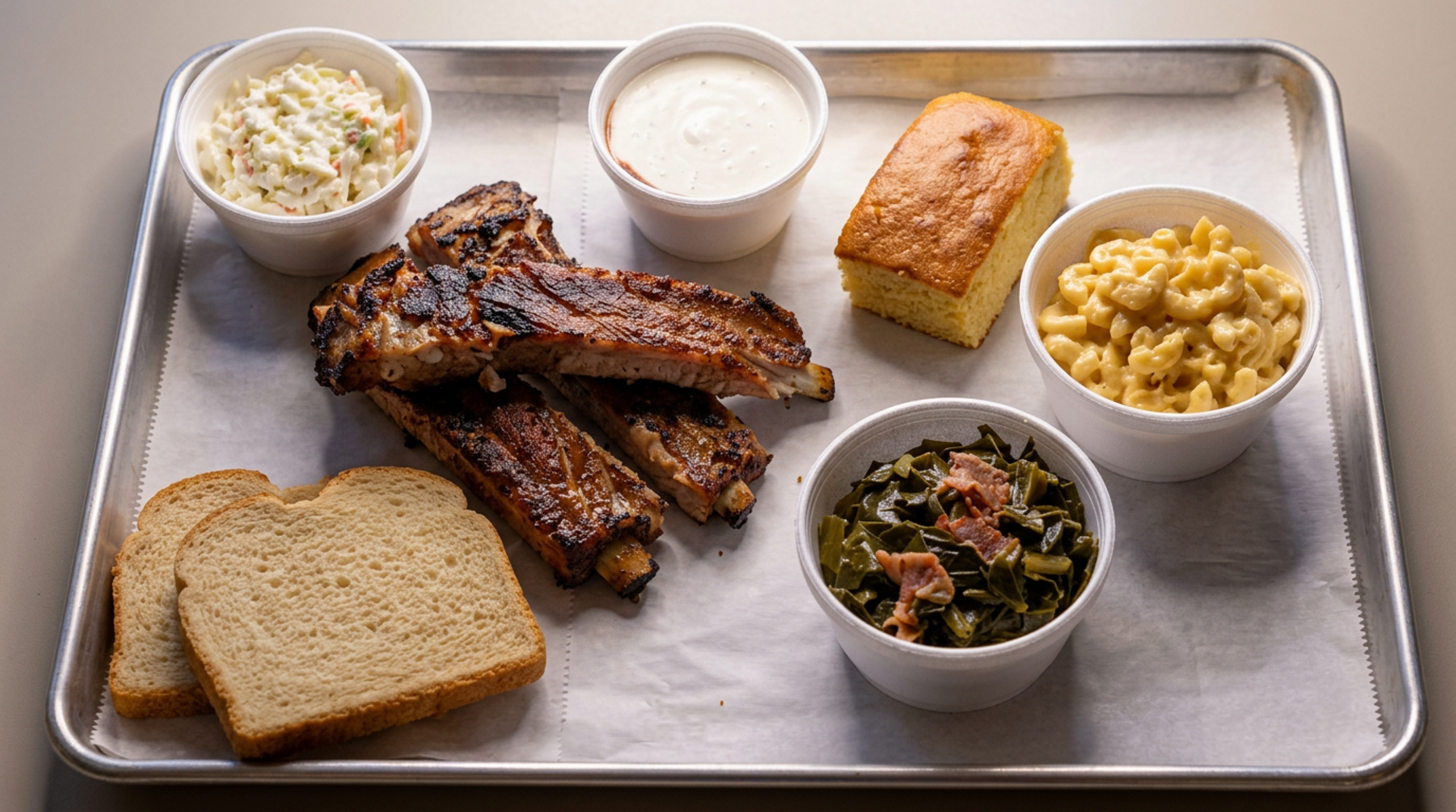 BBQ Pork Rib Long Platter